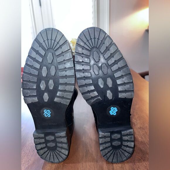 Ross & Snow Federico SP Black Moto Boots Shearling Lined Italian Leather 10.5 - Picture 5 of 10